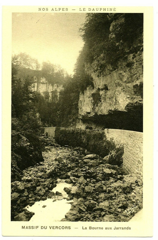 Carte postale ancienne Isère Vercors La Bourne aux Jarrands