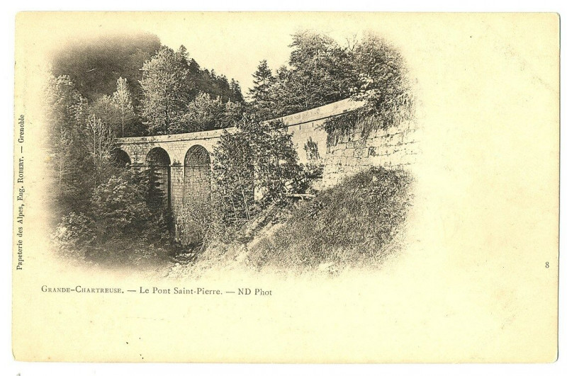 Carte postale ancienne Isère Chartreuse Le Pont Saint-Pierre