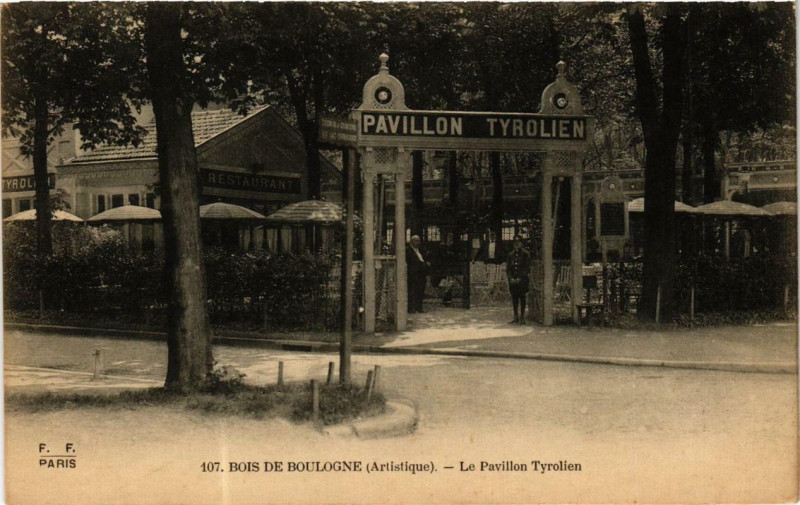 Carte postale ancienne Bois de Boulogne - Le Pavillon Tyrolien à Paris 16e