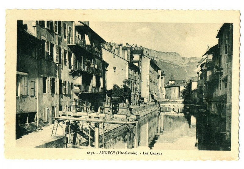 Carte postale ancienne Haute-Savoie Annecy Les Canaux à Annecy