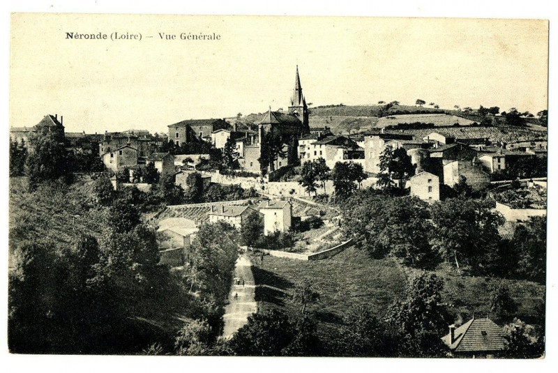 Carte postale ancienne Loire Néronde Vue générale à Néronde