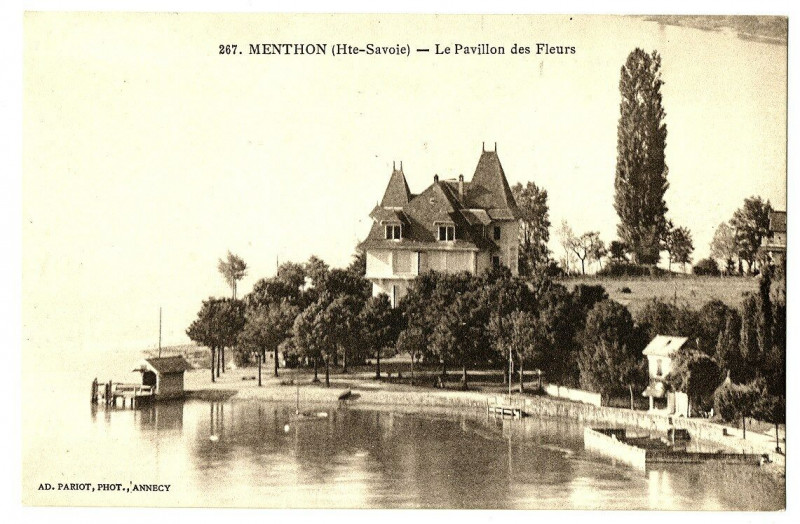 Carte postale ancienne Haute-Savoie Menthon Le Pavillon des Fleurs