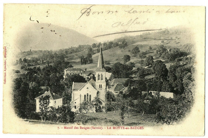 Carte postale ancienne Savoie Bauges La Motte-en-Bauges à La Motte-en-Bauges