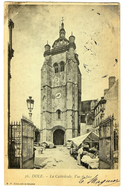 Carte postale ancienne Jura Dole La Cathédrale à Dole
