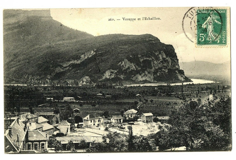 Carte postale ancienne Isère Voreppe et l'Echaillon à Voreppe