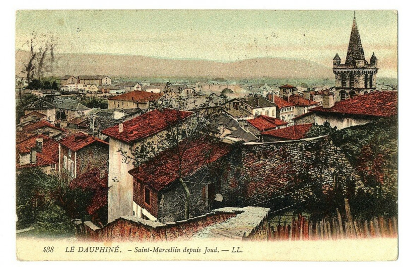 Carte postale ancienne Isère Saint-Marcellin depuis Joud à Saint-Marcellin