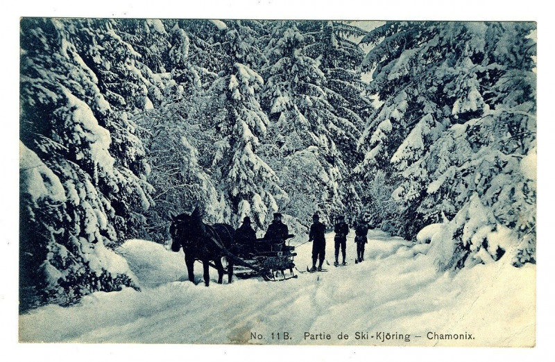 Carte postale ancienne Haute-Savoie Chamonix Ski-Kjöring