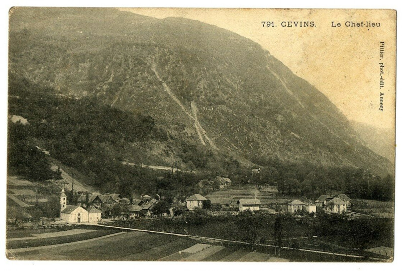 Carte postale ancienne Savoie Cevins le Chef-lieu à Cevins