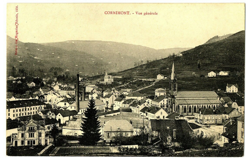 Carte postale ancienne Vosges Cornimont Vue générale à Cornimont