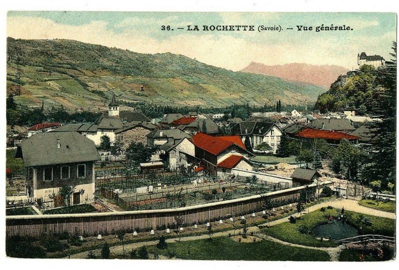 Carte postale ancienne Savoie La Rochette Vue générale