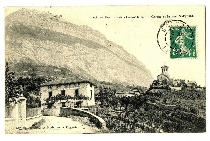 Carte postale ancienne Corenc et le Fort Saint-Eynard à Corenc