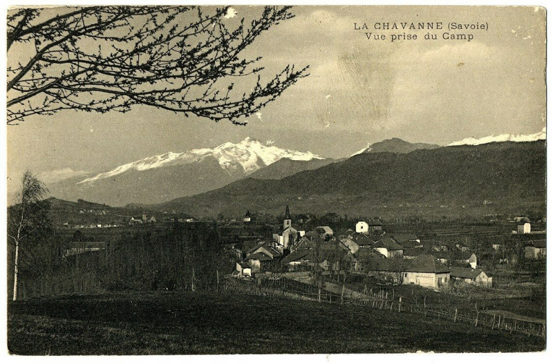 Carte postale ancienne Savoie La Chavanne Vue prise du Camp à La Chavanne