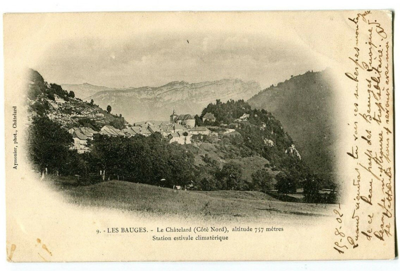 Carte postale ancienne Savoie Bauges Le châtelard Station Estivale au Châtelard