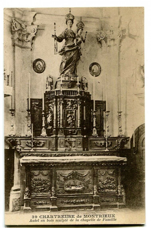 Carte postale ancienne Var Chartreuse de Montrieux Autel