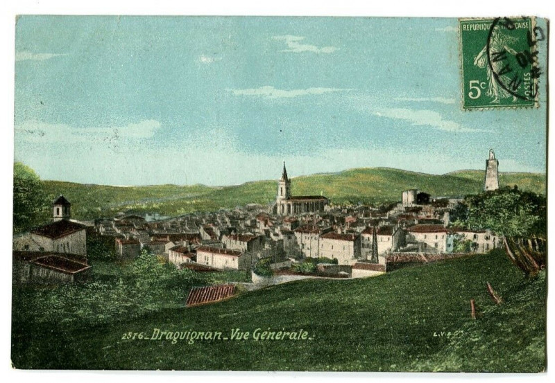 Carte postale ancienne Var Draguignan Vue générale à Draguignan