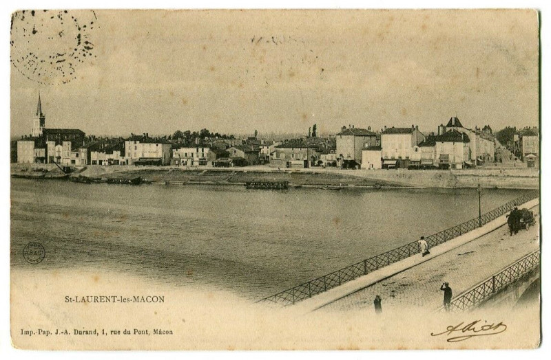 Carte postale ancienne Ain Saint-Laurent-les-Macon animé