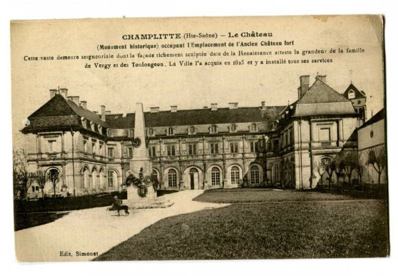 Carte postale ancienne Haute-Saône Champlitte Le Château à Champlitte
