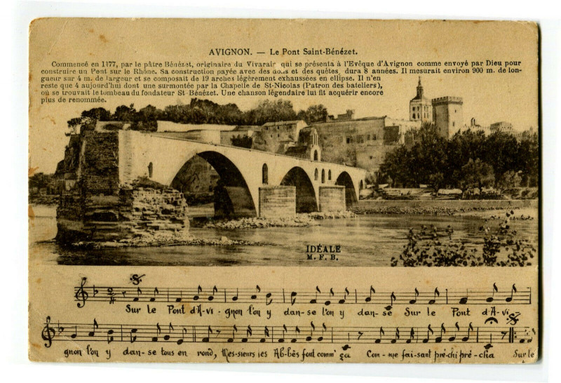 Carte postale ancienne Vaucluse Avignon Le Pont Saint-Bénézet à Avignon