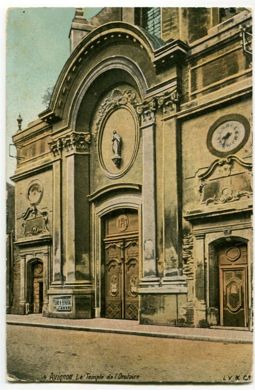Carte postale ancienne Vaucluse Avignon le Temple de l'Oratoire à Avignon