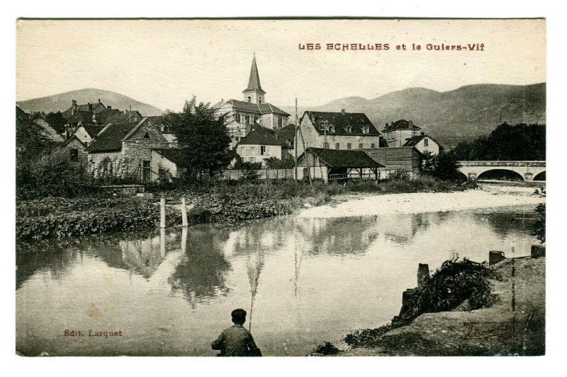 Carte postale ancienne Savoie Les Echelles et le Guiers-Vif animé