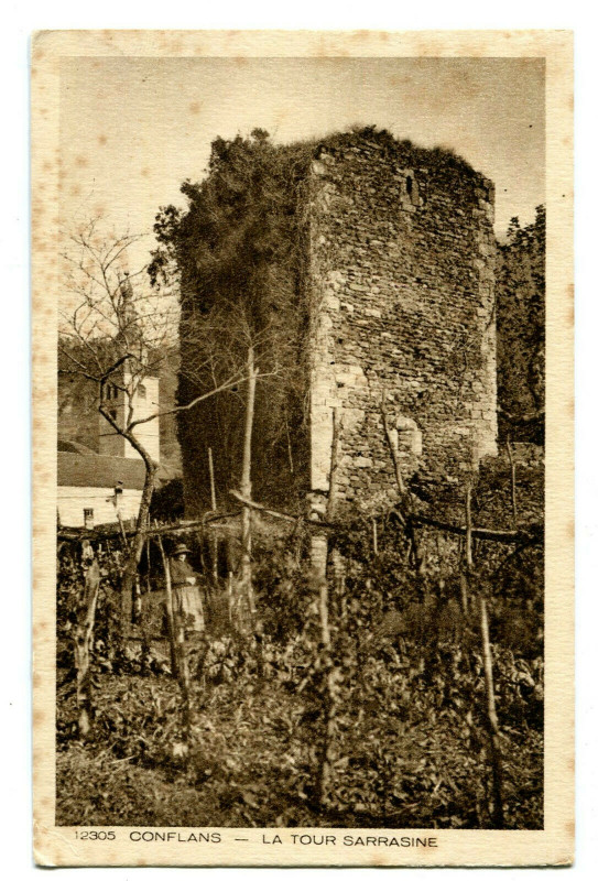 Carte postale ancienne Savoie Conflans La Tour Sarrasine