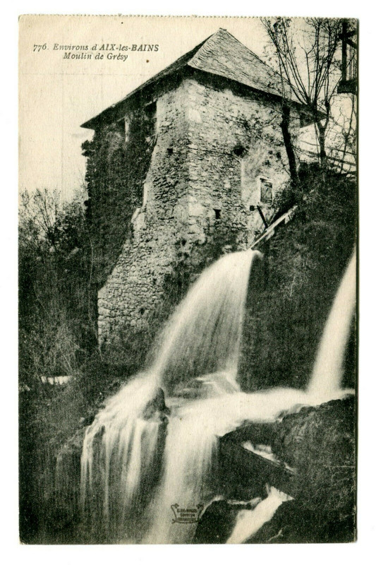Carte postale ancienne Savoie Gorges du Sierroz Moulin de Grésy