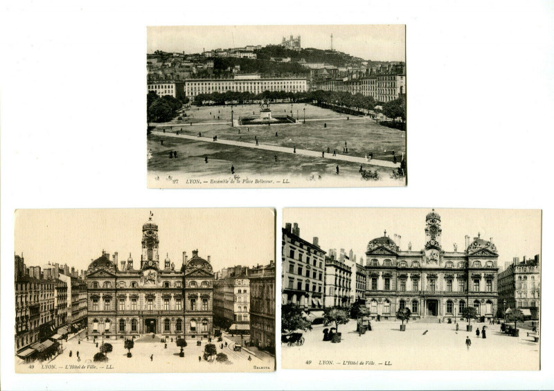 Carte postale ancienne Rhône Lyon lot de 3 Cpa à Lyon