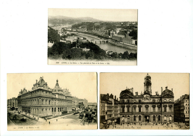 Carte postale ancienne Rhône Lyon lot de 3 Cpa à Lyon