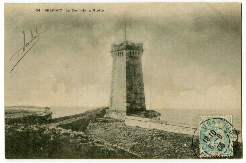 Carte postale ancienne Territoire-de-Belfort Belfort La Tour de la Miotte à Belfort