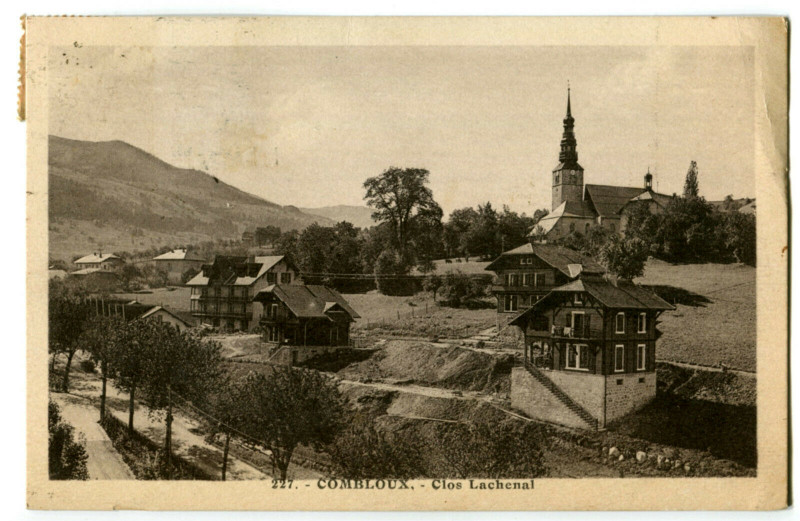 Carte postale ancienne Haute-Savoie Combloux Clos Lachenal à Combloux