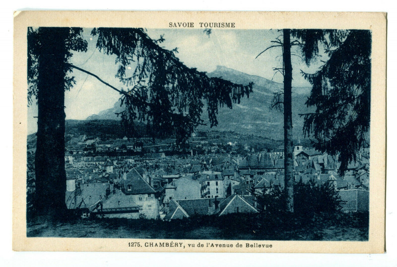 Carte postale ancienne Savoie Chambéry vue de l' Avenue de Bellevue à Chambéry