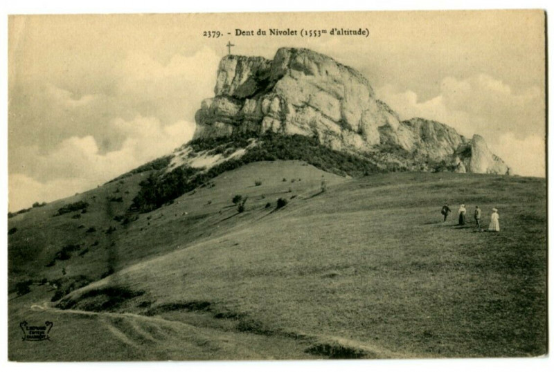 Carte postale ancienne Savoie Dent du Nivolet animé