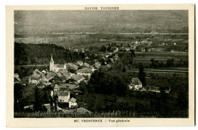 Carte postale ancienne Savoie Frontenex Vue générale à Frontenex