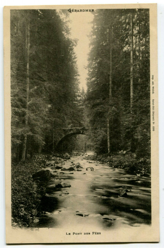Carte postale ancienne Vosges Gérarmer Le Pont des Fées