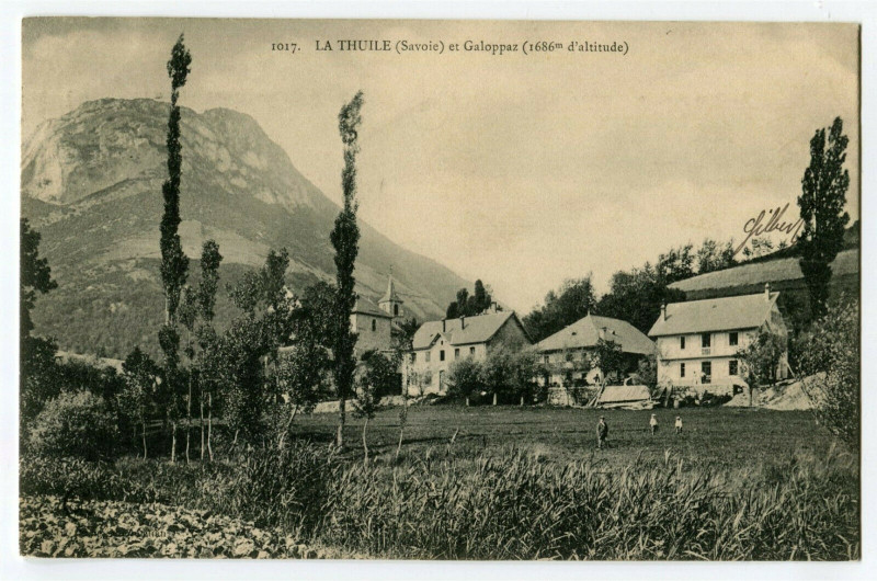 Carte postale ancienne Savoie Bauges La Thuile et Galoppaz à La Thuile