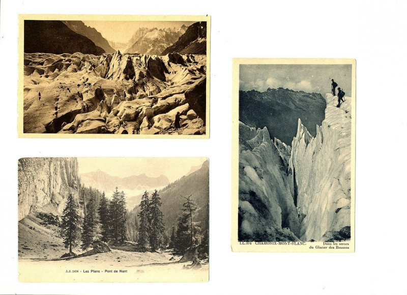 Carte postale ancienne Haute-Savoie Chamonix lot de 3 Cpa