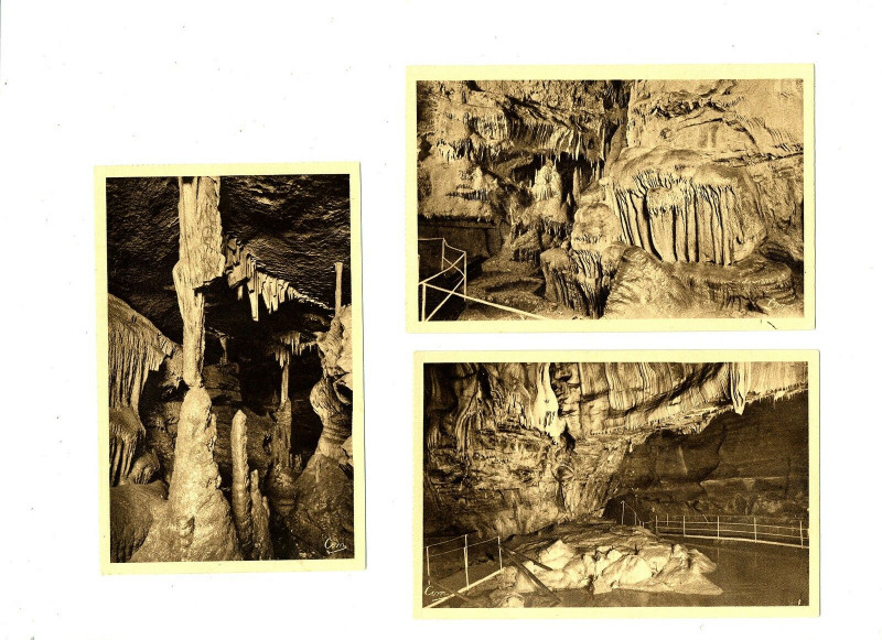 Carte postale ancienne Jura Baume-les-Messieurs lot de 3 cartes à Baume-les-Messieurs