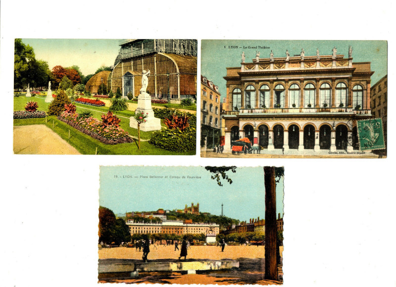 Carte postale ancienne Rhône Lyon lot de 3 Cpa à Lyon