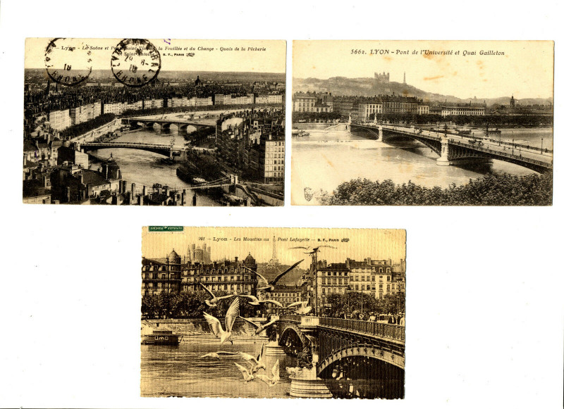 Carte postale ancienne Rhône Lyon lot de 3 Cpa à Lyon