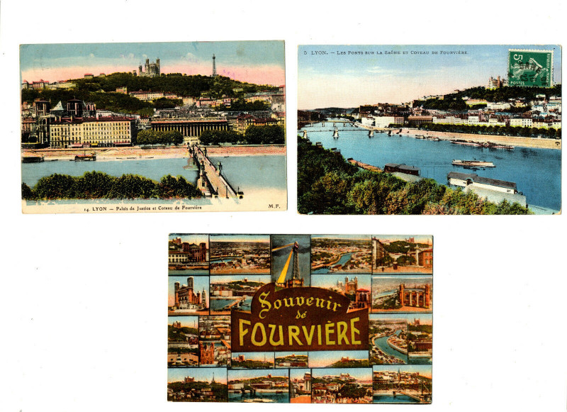 Carte postale ancienne Rhône Lyon lot de 3 Cpa à Lyon