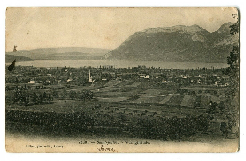 Carte postale ancienne Haute-Savoie Saint-Jorioz Vue générale à Saint-Jorioz