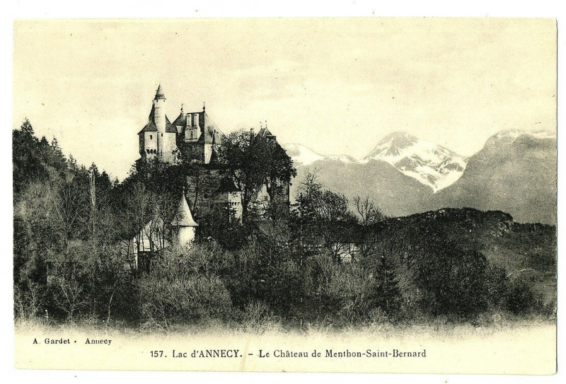 Carte postale ancienne Haute-Savoie Lac d'annecy Le Château de Menthon Saint-Bernard à Annecy