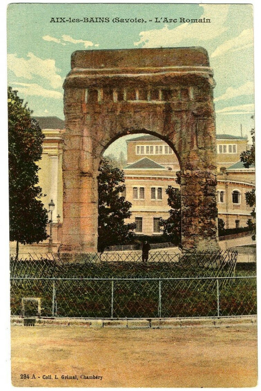 Carte postale ancienne Savoie Aix-les-Bains L'Arc Romain à Aix-les-Bains