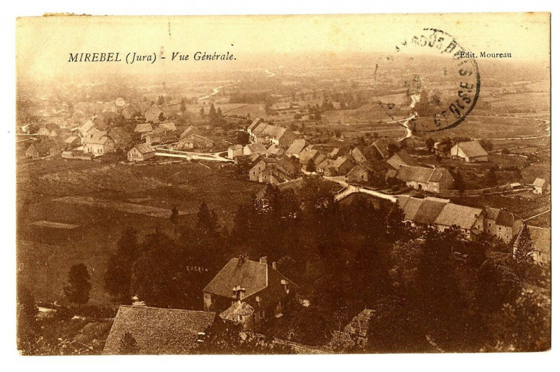 Carte postale ancienne Jura Mirebel Vue générale