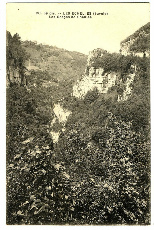 Carte postale ancienne Savoie Les Echelles Les Gorges de chailles