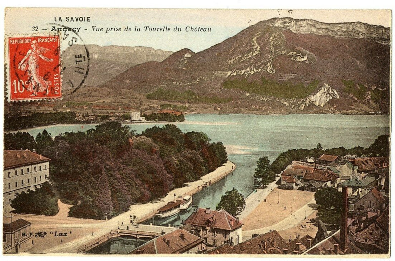 Carte postale ancienne Haute-Savoie Annecy Vue prise de la Tourelle du Château à Annecy