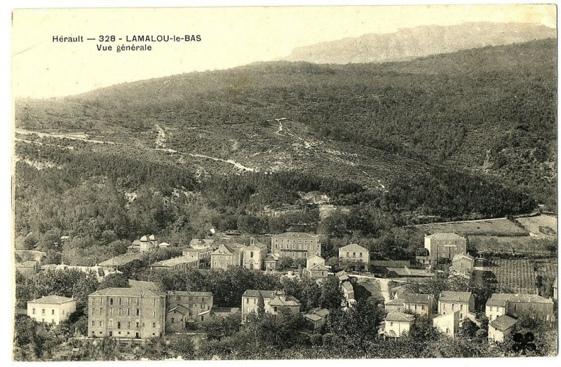 Carte postale ancienne Herault Lamalou-le-Bas Vue générale