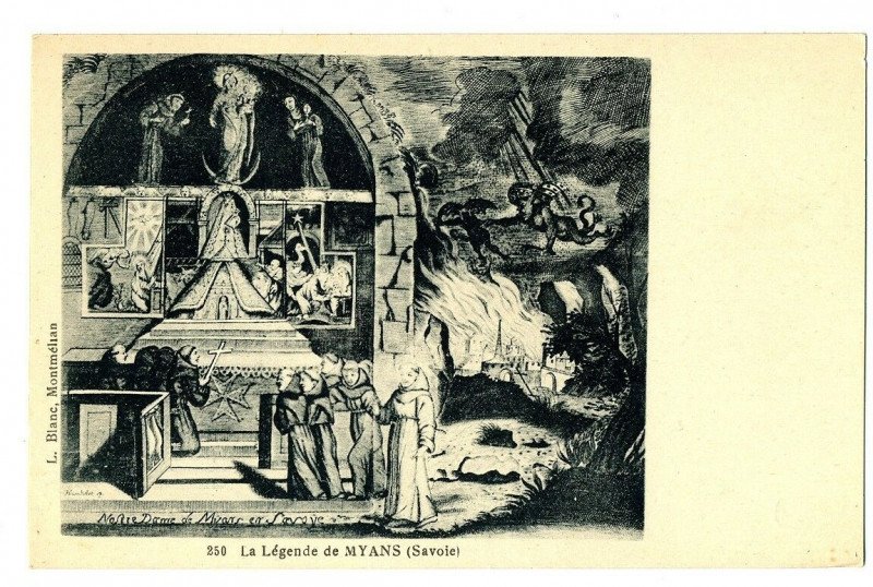Carte postale ancienne Savoie Notre-Dame de Myans La légende Illustration à Myans