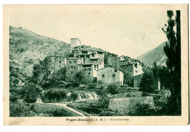Carte postale ancienne Alpes-Maritimes Puget-Rostand Vue générale