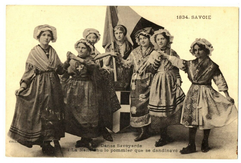 Carte postale ancienne Savoie Danse Savoyarde Costumes  Folklore